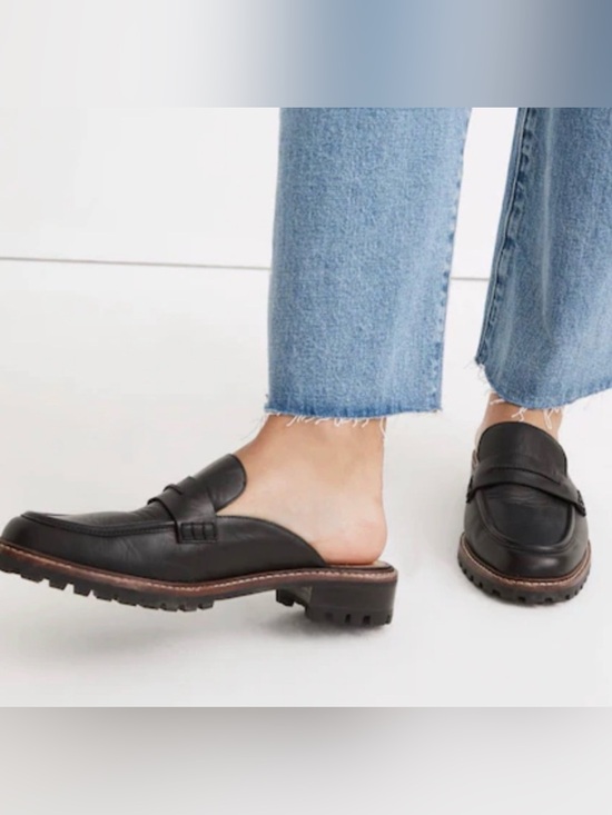 Madewell Shoes - Madewell Corinne Black Leather Mule Loafers for Women